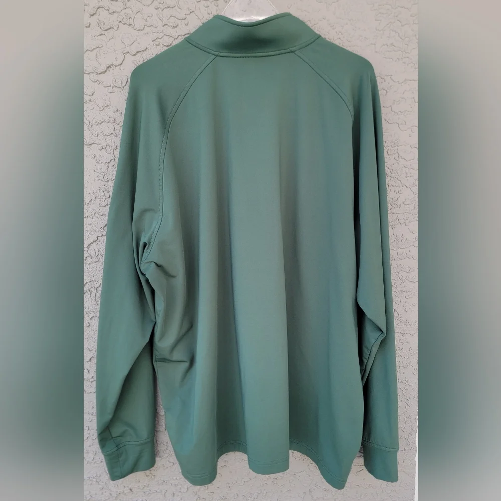 Cutter & Buck Adapt Eco Knit Stretch Quarter Zip Pullover golf Mens XXL Green
